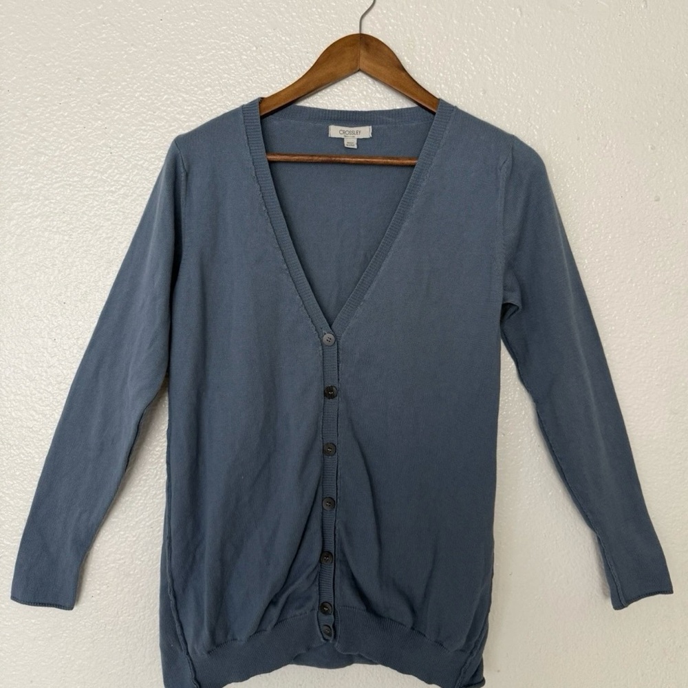 Crosley Women's Blue Cardigan sweater Size S